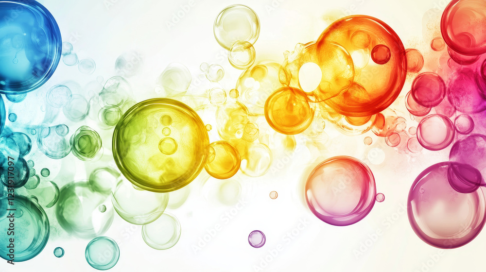 Poster abstract vector background with simple color circles
