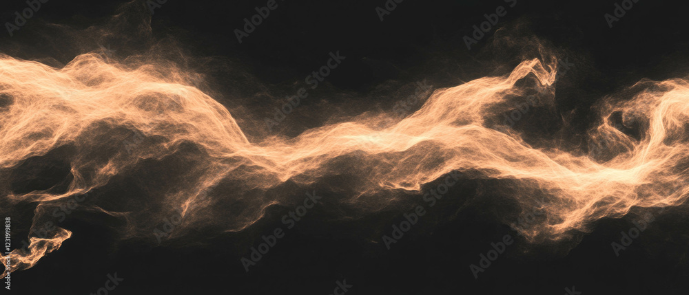 Poster swirling smoke texture with dynamic lightning flashes on black background