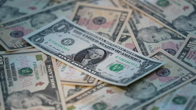 Hundred USD cash macro view. 100 Dollar Cash Stop Motion. Background Bill Sign USA Fiat Money. Hundred Dollar Closeup. Stop Motion Texture of 100 USD Bills. Concept Finance Business Investment Success