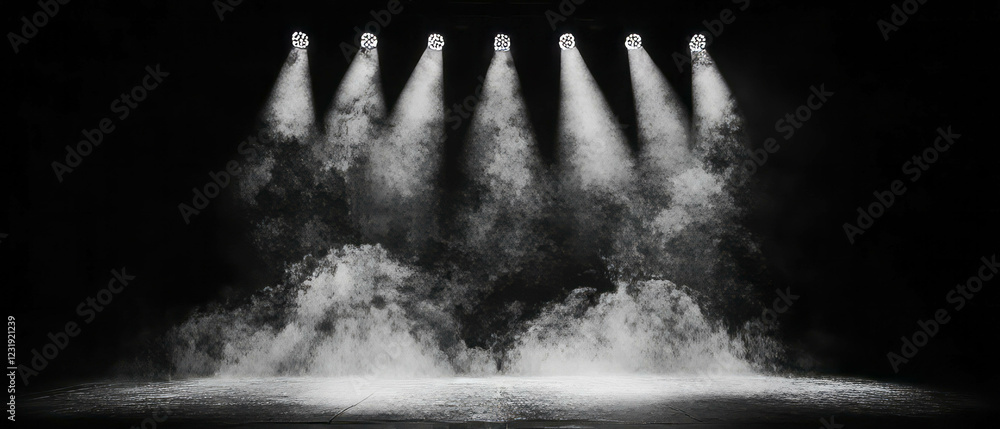 Poster mysterious low-lit smoke texture creating an atmospheric stage backdrop