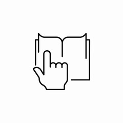 book cursor scrolling icon sign vector