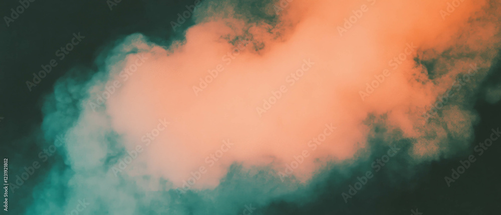 Poster Smooth blended watercolor overlay texture with soft color transitions against black background