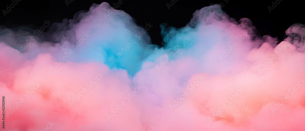 Aufkleber smooth blended watercolor washes create a soft and colorful overlay on a black background