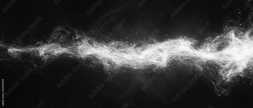 Poster soft and diffused spark glow texture creates gentle ambient light on black background