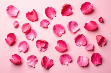 pink rose petals background top view