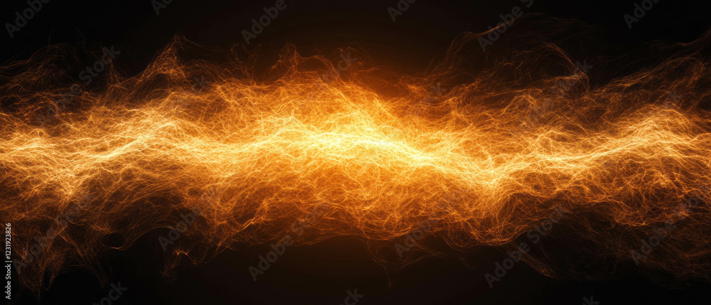 Poster sparse ember sparks with vibrant glow against a dark backdrop creating a dramatic effect