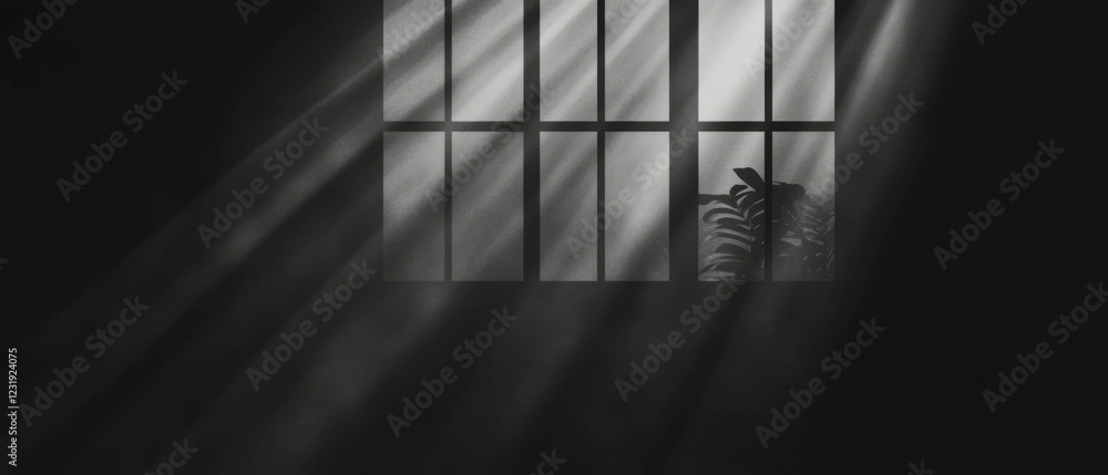 Poster light streaming through window accented by spider web overlay creates a captivating atmosphere