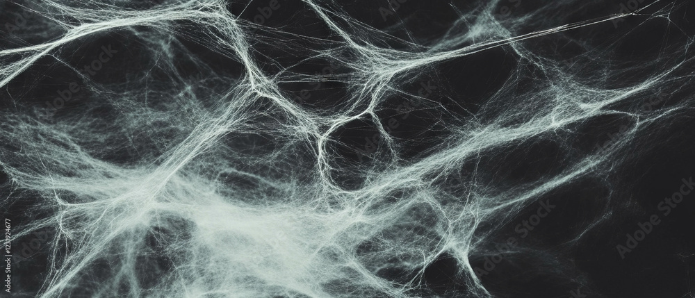 Aufkleber intricate spider web texture with dust and debris on a dark background