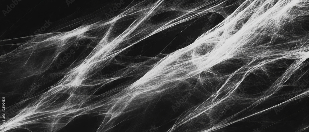 Aufkleber intricate spider web with glowing threads creates a mystical atmosphere against a dark backdrop