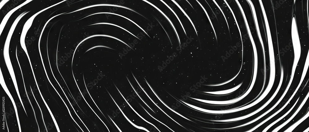 Poster spiral pattern of spider web overlay texture on a black background for creative design elements