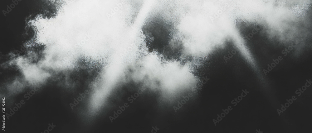 Poster subtle light rays illuminating a hazy atmosphere against a dark background for creative use