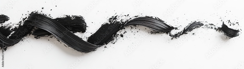 Poster abstract black sketches spread softly on a minimal white background, inviting creativity and providi