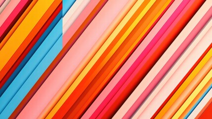 Abstract Diagonal Striped Pattern with Vibrant Colors 
