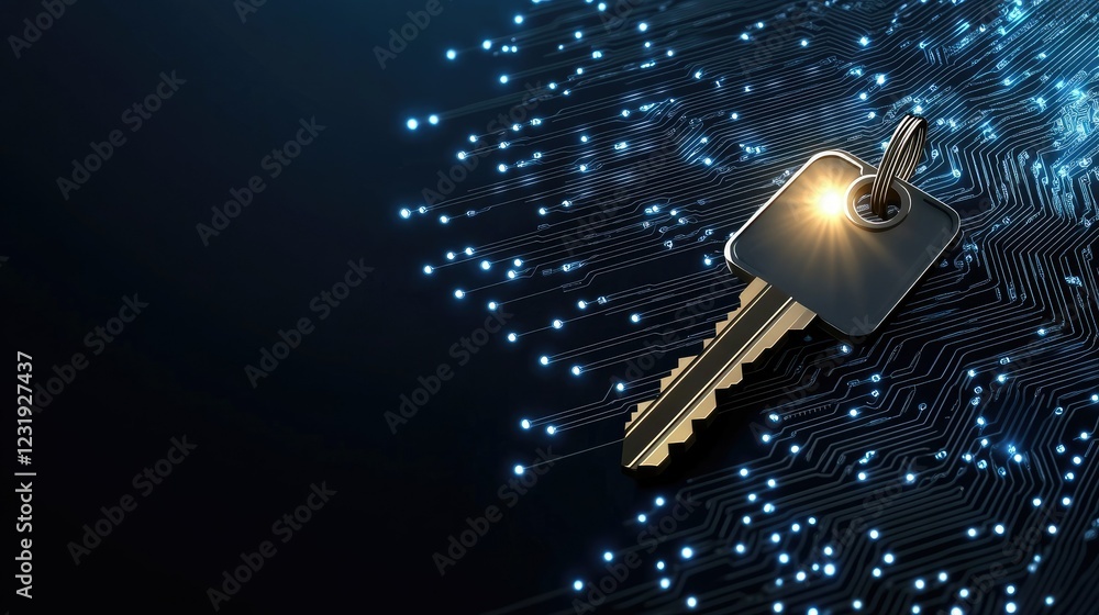 Poster the key serves as a powerful symbol representing the importance of digital security within today’s a