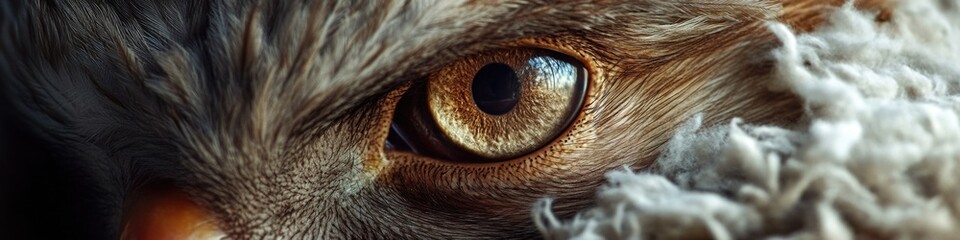 Obraz premium A close-up shot of a cat's eye with intricate details, suitable for use in pet-related or wildlife content