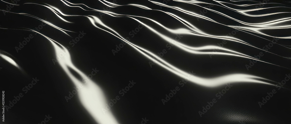Poster three-dimensional light effects create depth on a dark textured surface