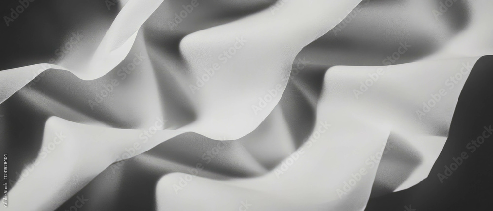 Poster intricate layering of three-dimensional paper folds on black background with depth