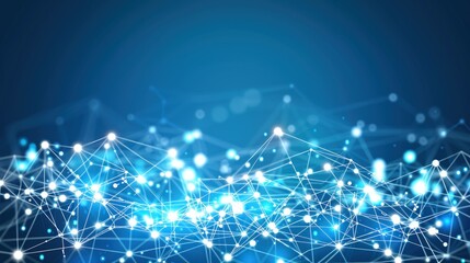 Fototapeta premium Abstract Network Connection: Digital Connectivity and Global Communication