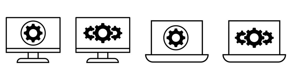 Support vector icon set. online help illustration sign collection. operator symbol or logo.