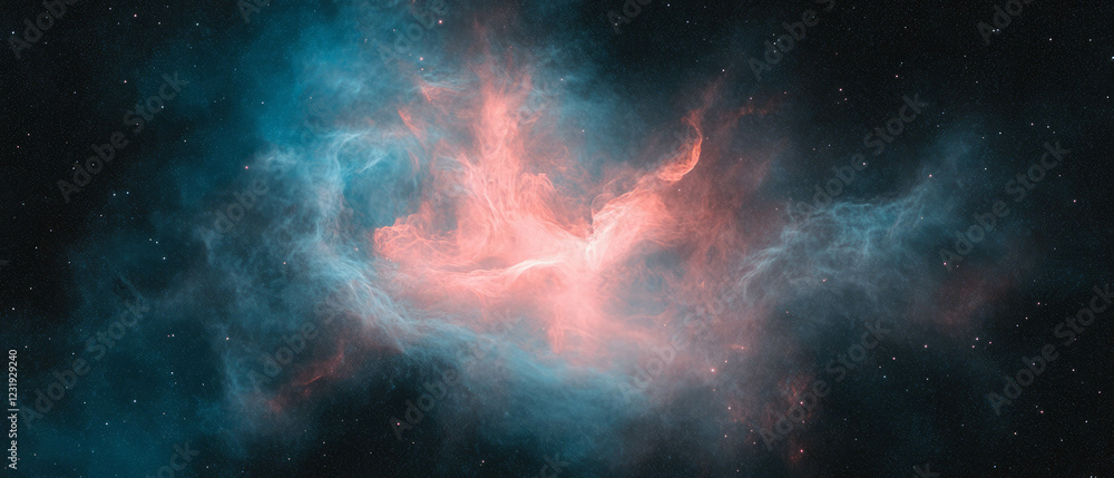 Poster mesmerizing overlay of tiny dust particles with a central clear area against a black background
