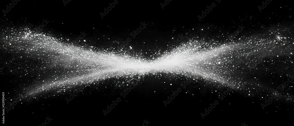 Poster upward flying sparks bursting with energy in a dark background creating a dynamic visual effect