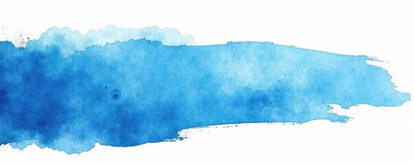 Obraz premium Gentle blue strokes evoke a sense of calm on a blank white page, blue, stillness, background