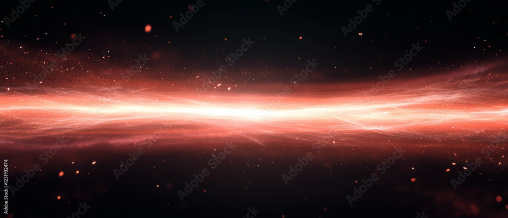 Poster dynamic spark energy overlay with fire design on a black background creates a vibrant effect