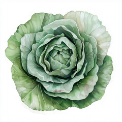 Obraz premium Cabbage Isolated on white Background
