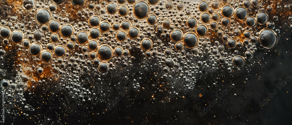 Poster bubbles overlay texture creating a dreamy atmosphere with a black background