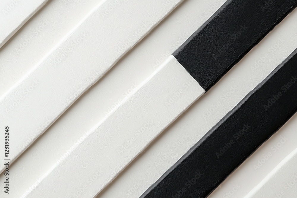 Aufkleber diagonal stripes in black and white with varying widths form a chic and modern pattern set against a