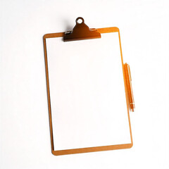 clipboard with pen and paper