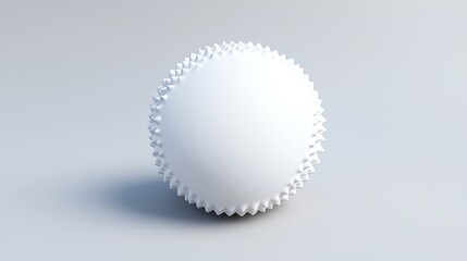 White Spiked Sphere 3D Render