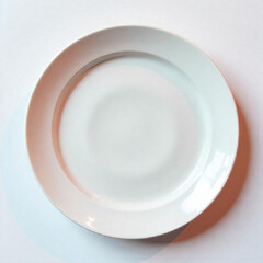 empty plate on white