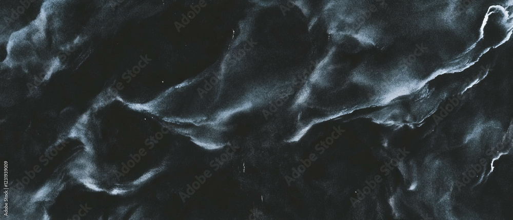 Poster exploring the technique of wet-on-wet watercolor on a textured black backdrop