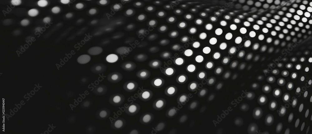 Aufkleber unique dot pattern texture featuring blurred dots on a soft black background