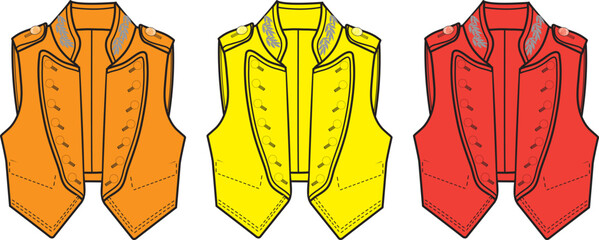 Elegant Sleeveless Vests Fashion Design Template