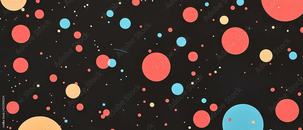 Aufkleber dot texture pattern featuring abstract shapes against a black background