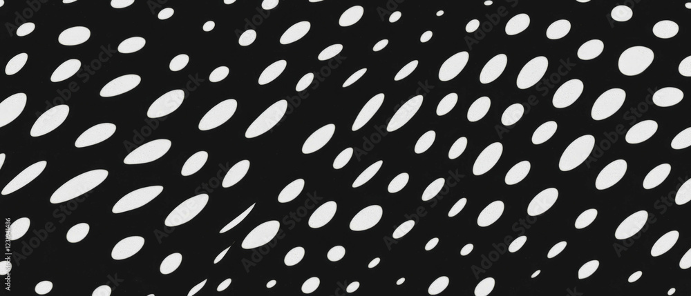 Poster dynamic dot texture pattern with energetic movement against a black background