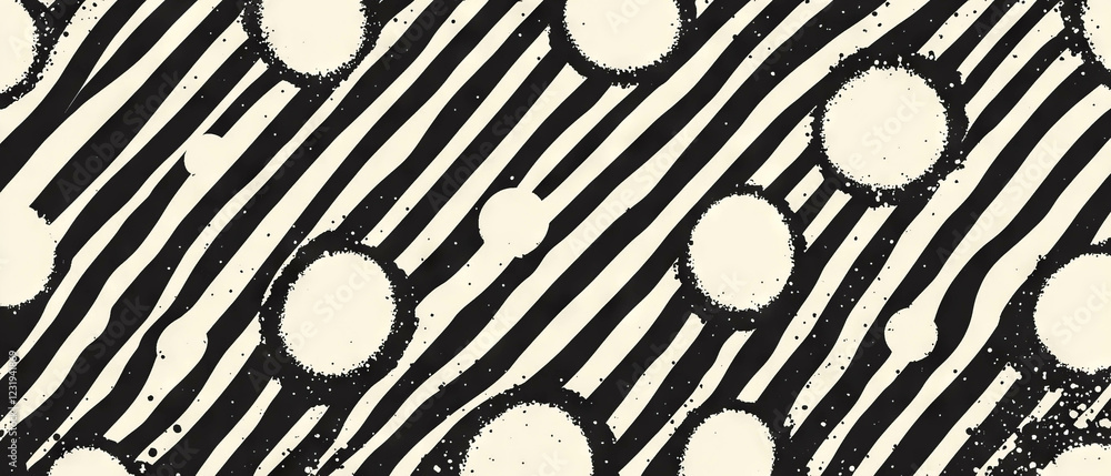 Aufkleber dot texture with halftone effect on vintage black background showcases intricate pattern design