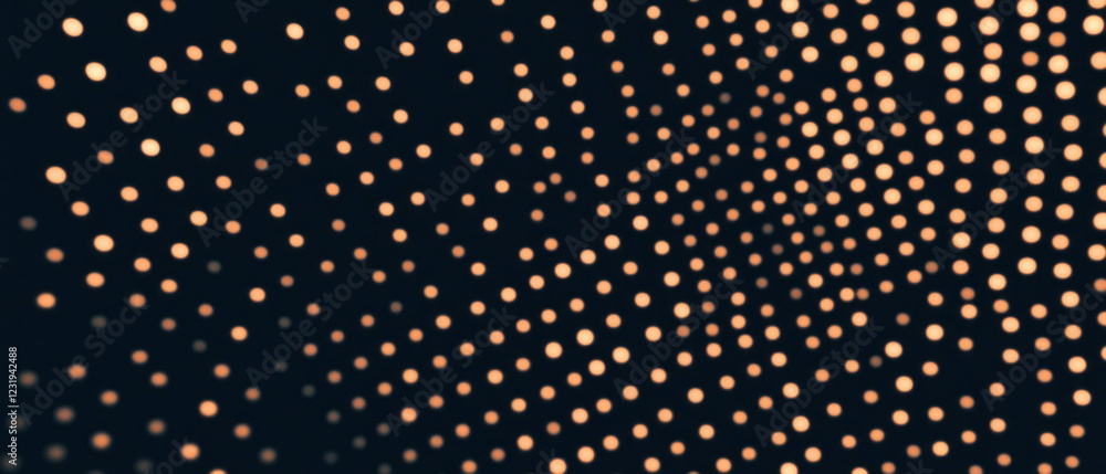 Poster exploring the visual depth of dot texture against a black background
