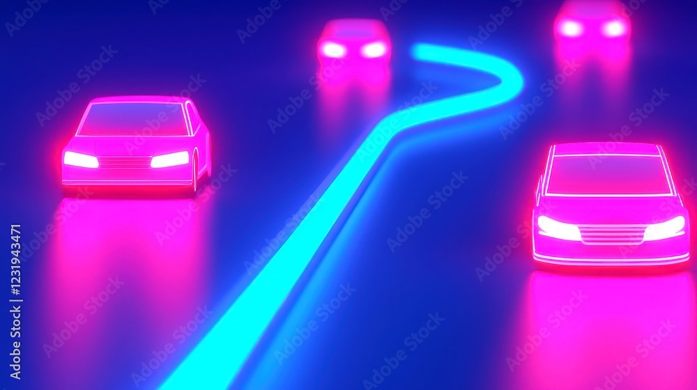 Poster autonomous vehicle connectivity framework, detailing the integration of self-driving car networks wi
