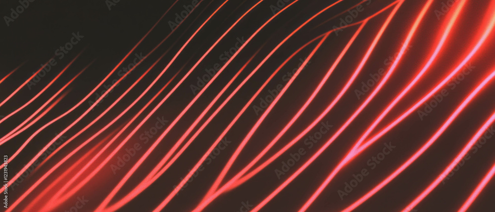 Aufkleber glowing line texture pattern with vibrant illumination on a dark background