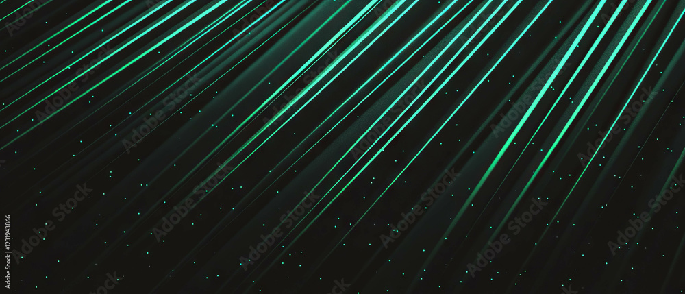 Poster vibrant glowing line texture on black background creates striking visual patterns