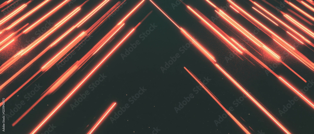 Aufkleber glowing line texture pattern with vibrant illumination on a deep black background