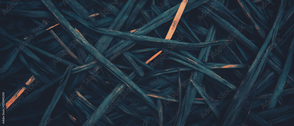 Poster intricate overlapping line texture with layered effect on dark background