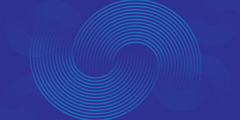 Dark blue background. Modern line stripes curve abstract presentation background.