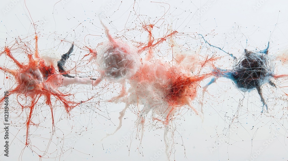Poster ai-driven neural network connections across a global map, showcasing the intricate interconnectivity