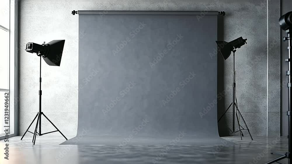 Aufkleber a seamless gray backdrop enhanced by the soft glow of a d lightbox offers a versatile setting for re