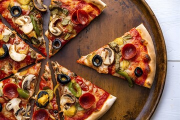 A vibrant and scrumptious pizza