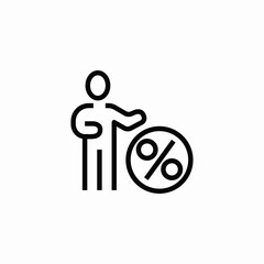 customer discount icon sign vector